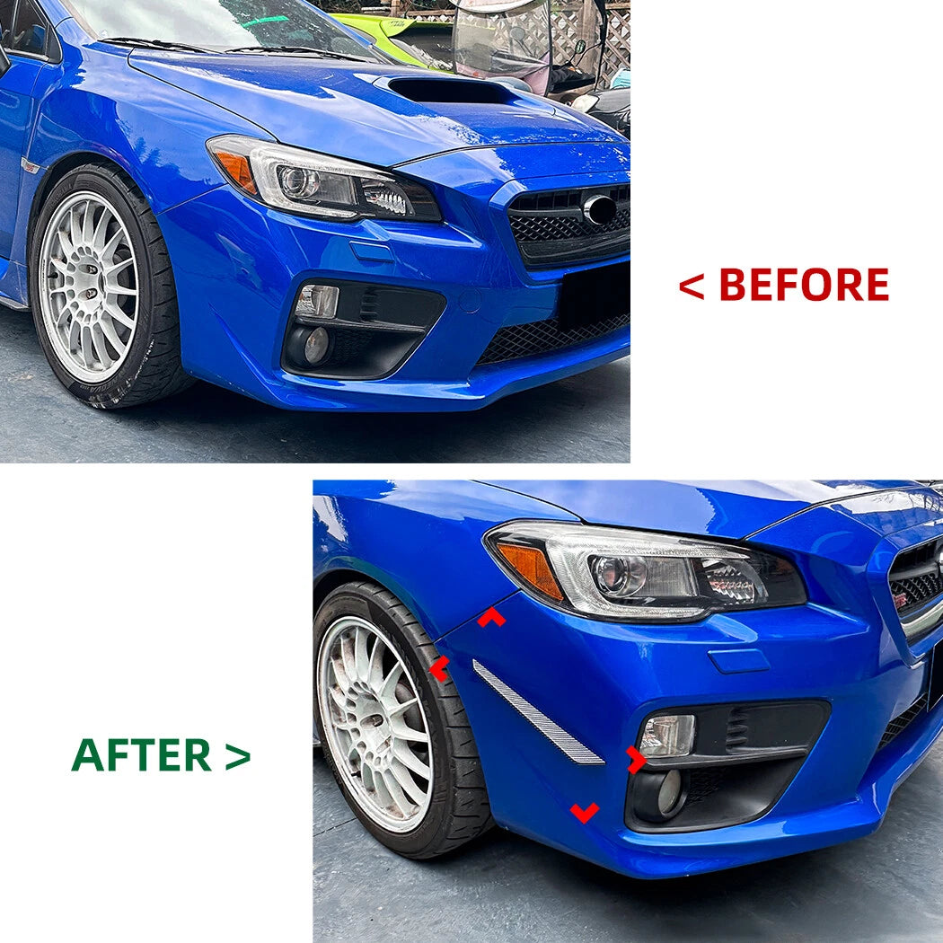 Tape-On Gloss Black Front Vent Trim Canards for Subaru WRX STI (2015–2021)