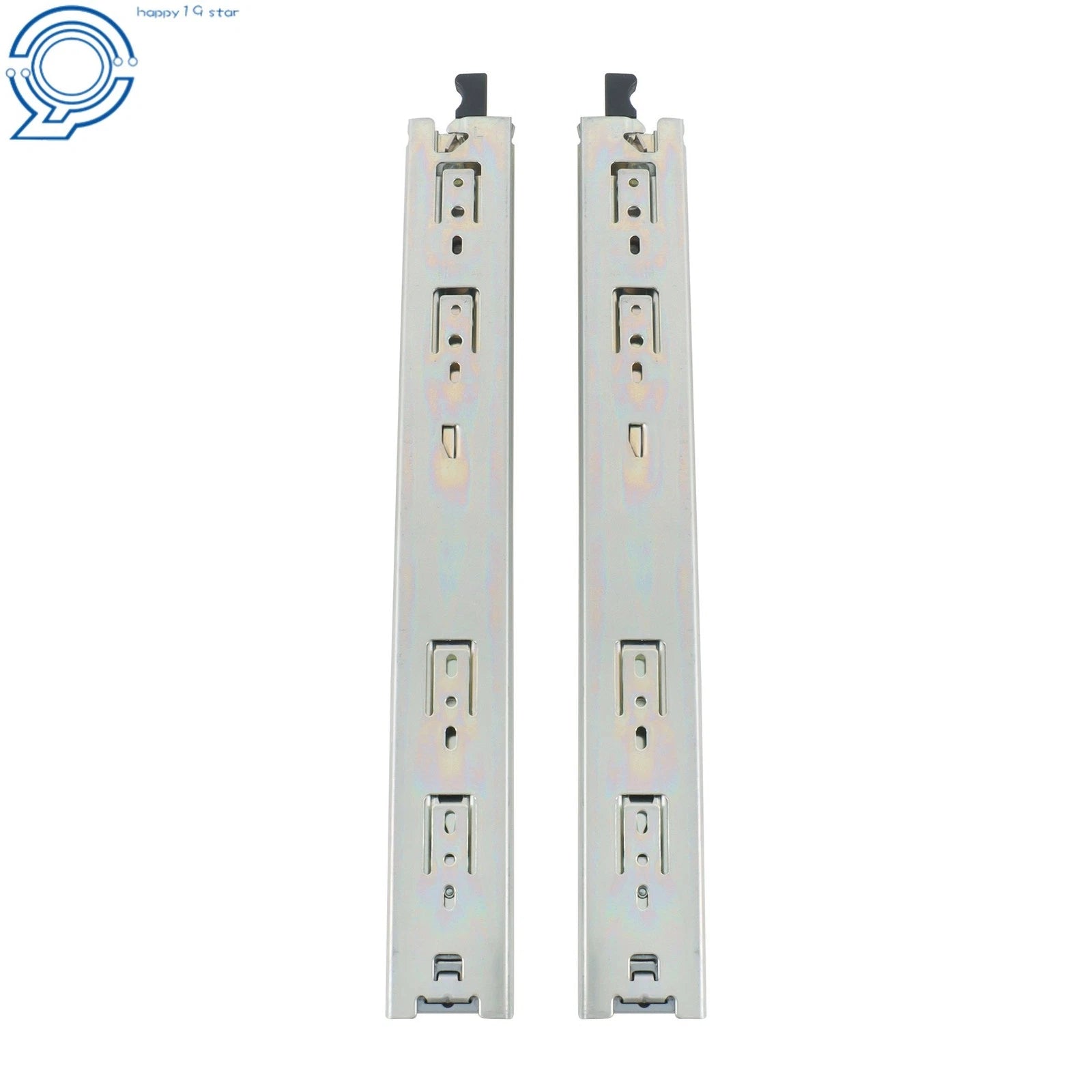 16" Smooth Ball Bearing Drawer Slides Set of 2, Locking, 150 lb Load