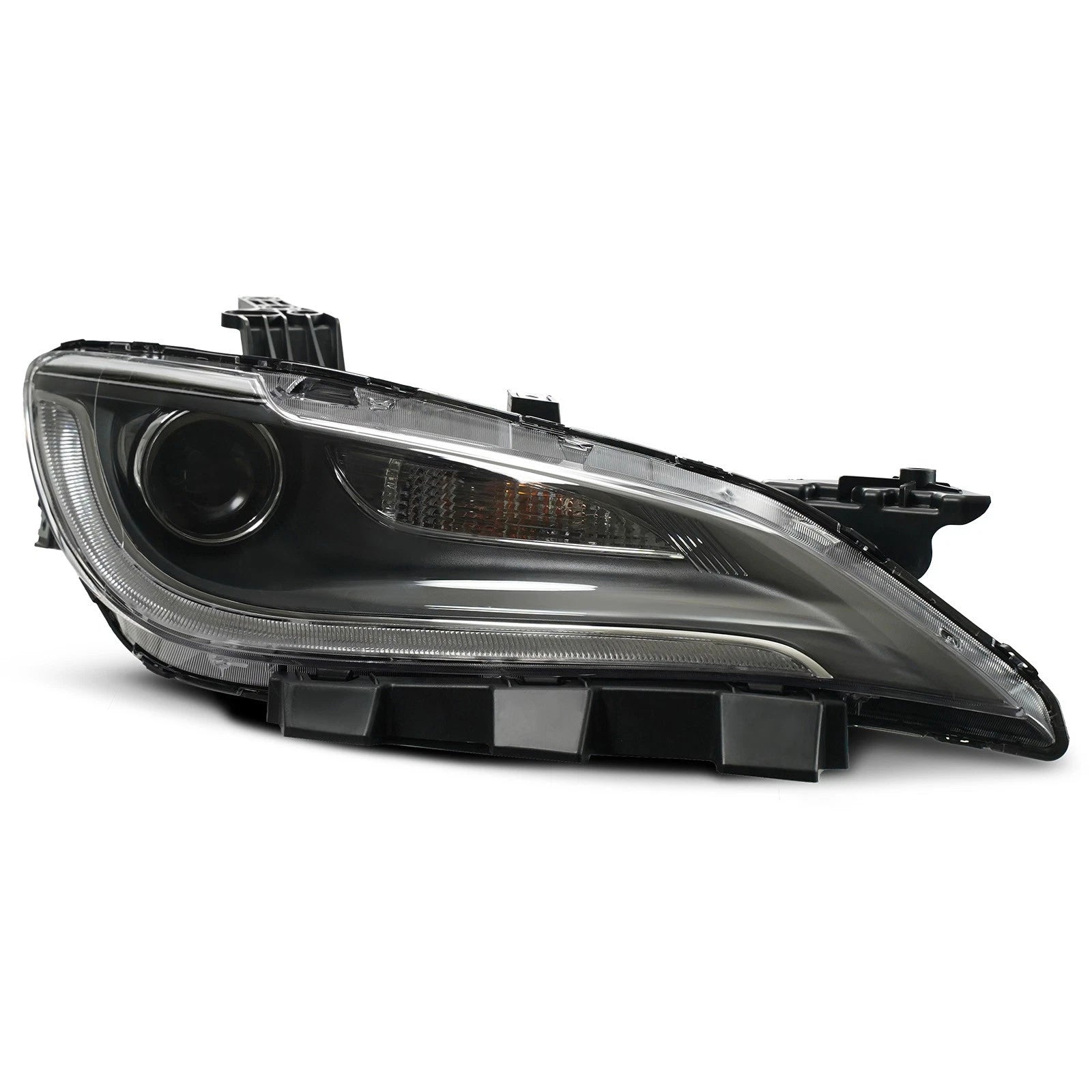 Halogen Headlight for Chrysler 200 (2015–2017) w/o DRL, Chrome Trim, Right