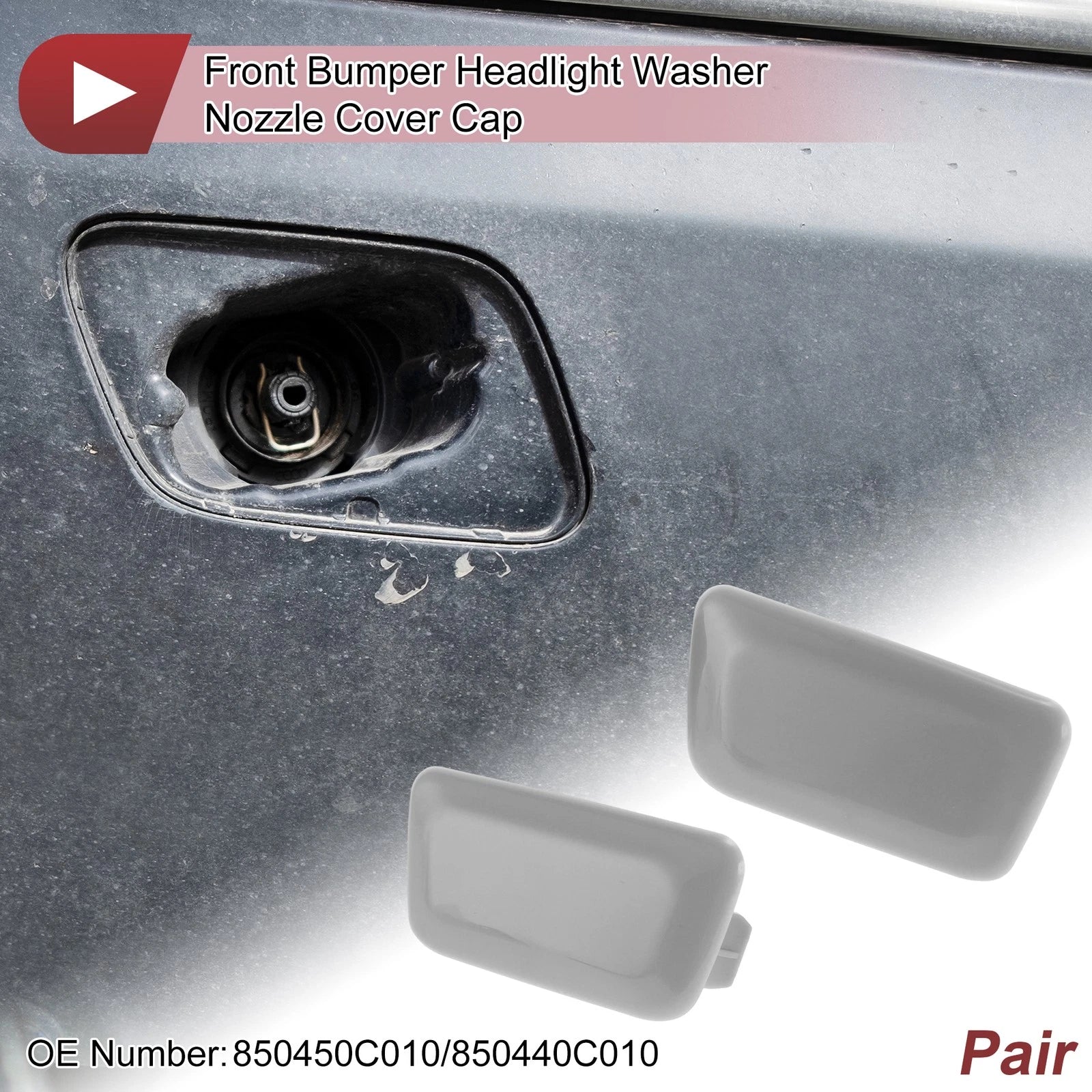 Headlight Washer Nozzle Cover Cap No. 850450C010 for Toyota Sequoia (2001–2022)