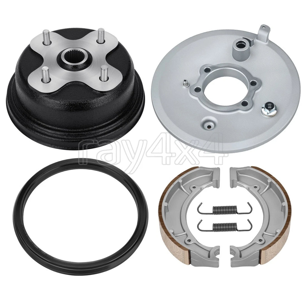 Rear Brake Plate Drum Hub w/ Shoes Seal Assy for Yamaha Grizzly 600 (1998)