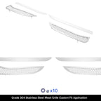 Fog Light Cover for Honda Accord Sedan (2016-2017) Stainless Chrome Mesh