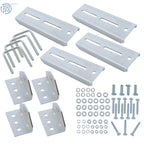 Set of 4 8" Galvanized Swivel Top Bunk Bracket Kit w/Hardware 2"x3"