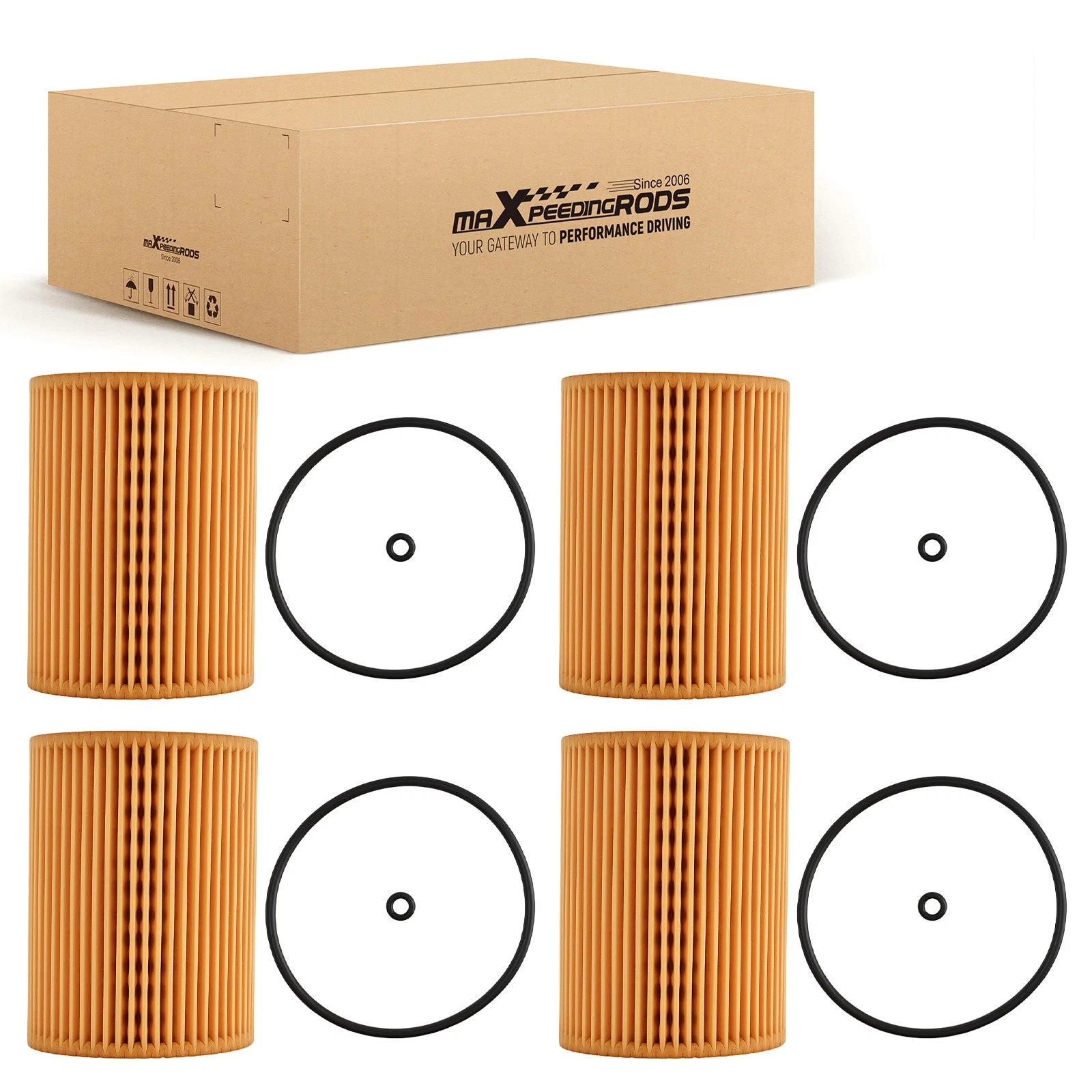 4X Oil Filter Kit for Mercedes Sprinter 2500 3500 (2010–2017) HU821x 6421800009