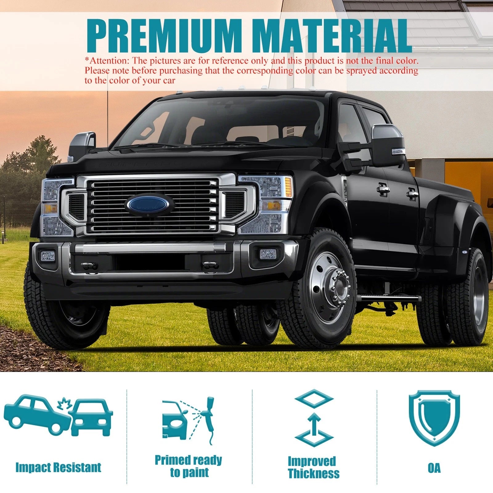 Front Bumper for Ford F-250 F-350 Super Duty (2017–2019) W/Fog Light Holes
