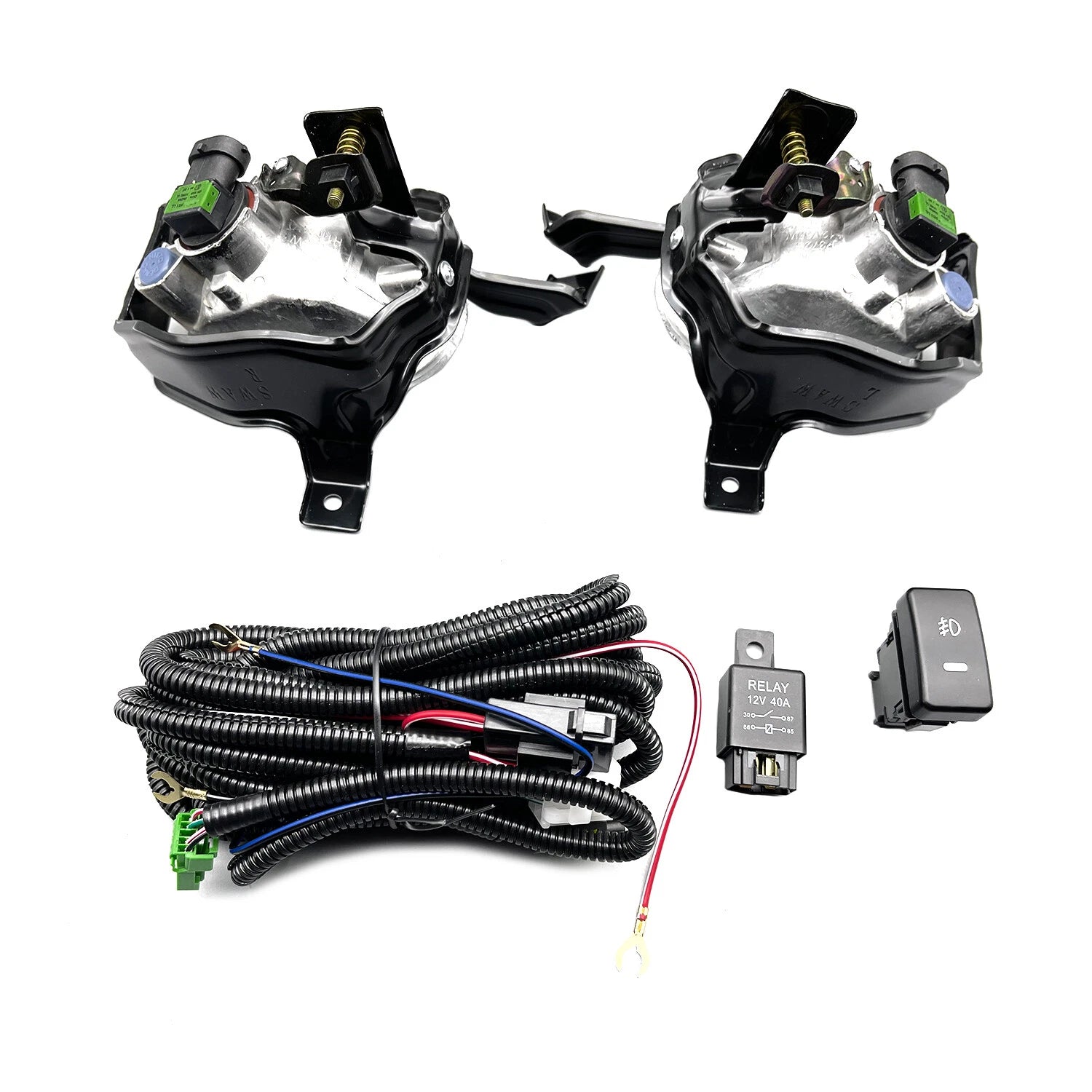 Clear Front Bumper Fog Lights Set for Honda CR-V (2010–2011) + Switch + Wiring