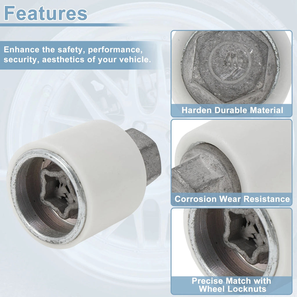 Type W Wheel Lock Lug Nut for Audi A4 (Locking Nut Key Socket)