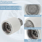 Type W Wheel Lock Lug Nut for Audi A4 (Locking Nut Key Socket)