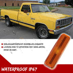 Set of 2 Side Marker Lights for Dodge Pickup Chrysler Plymouth Front Amber