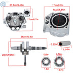 Engine Cylinder Head Crankshaft Rebuild Kit for Honda TRX420 (2009-2024)