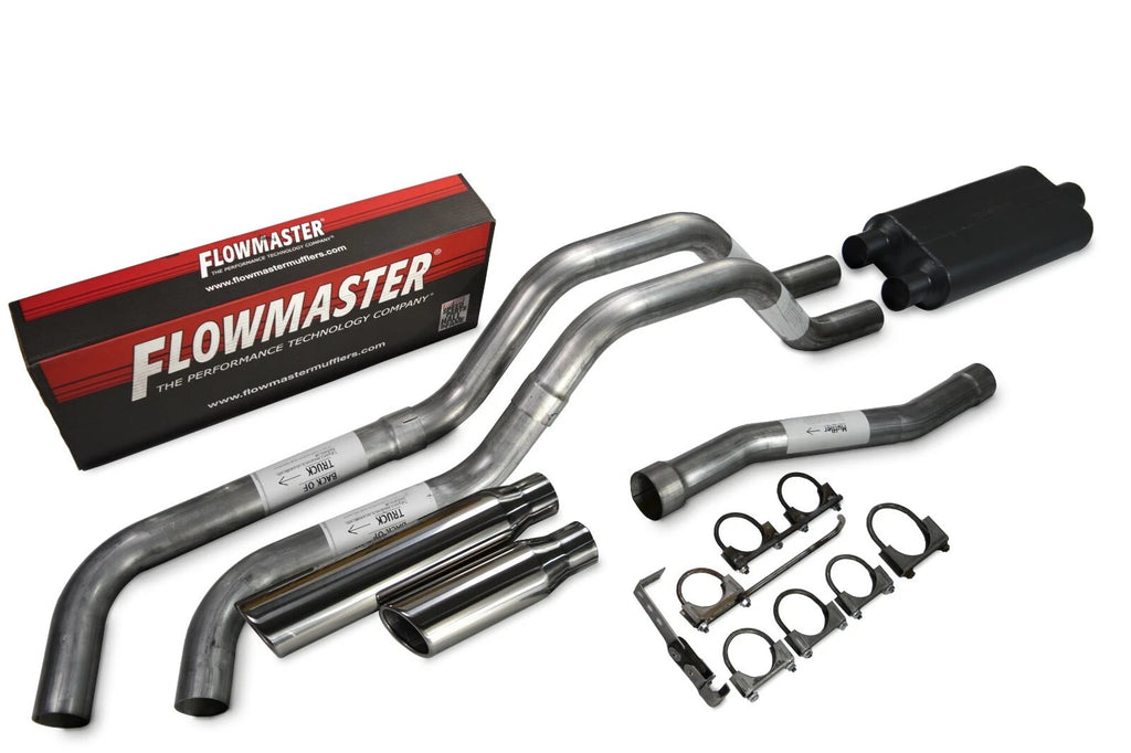Dual Exhaust 2.5" for Nissan Titan (2004–2006) Flowmaster 50 Rolled Tip