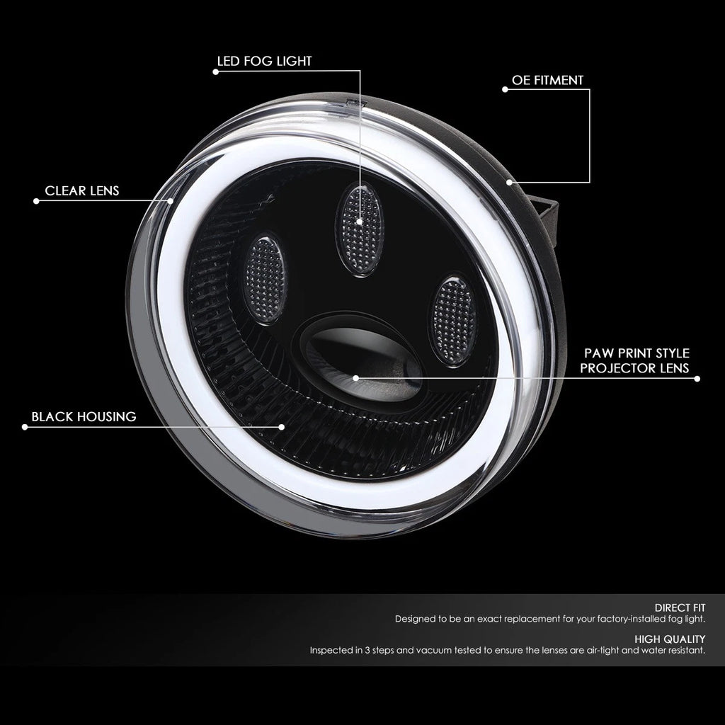 LED Halo Projector Fog Lights for Sierra 1500/2500/3500 (2007–2014)