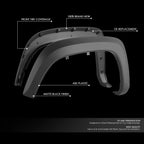 Set of 2 Fender Flares for Toyota Tacoma (2016–2023) OE Style Matte
