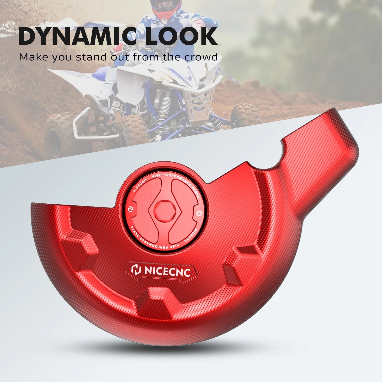 NICECNC Engine Timing Plug + Crankcase Cover Guard for Yamaha Raptor 700 (2006–2023)