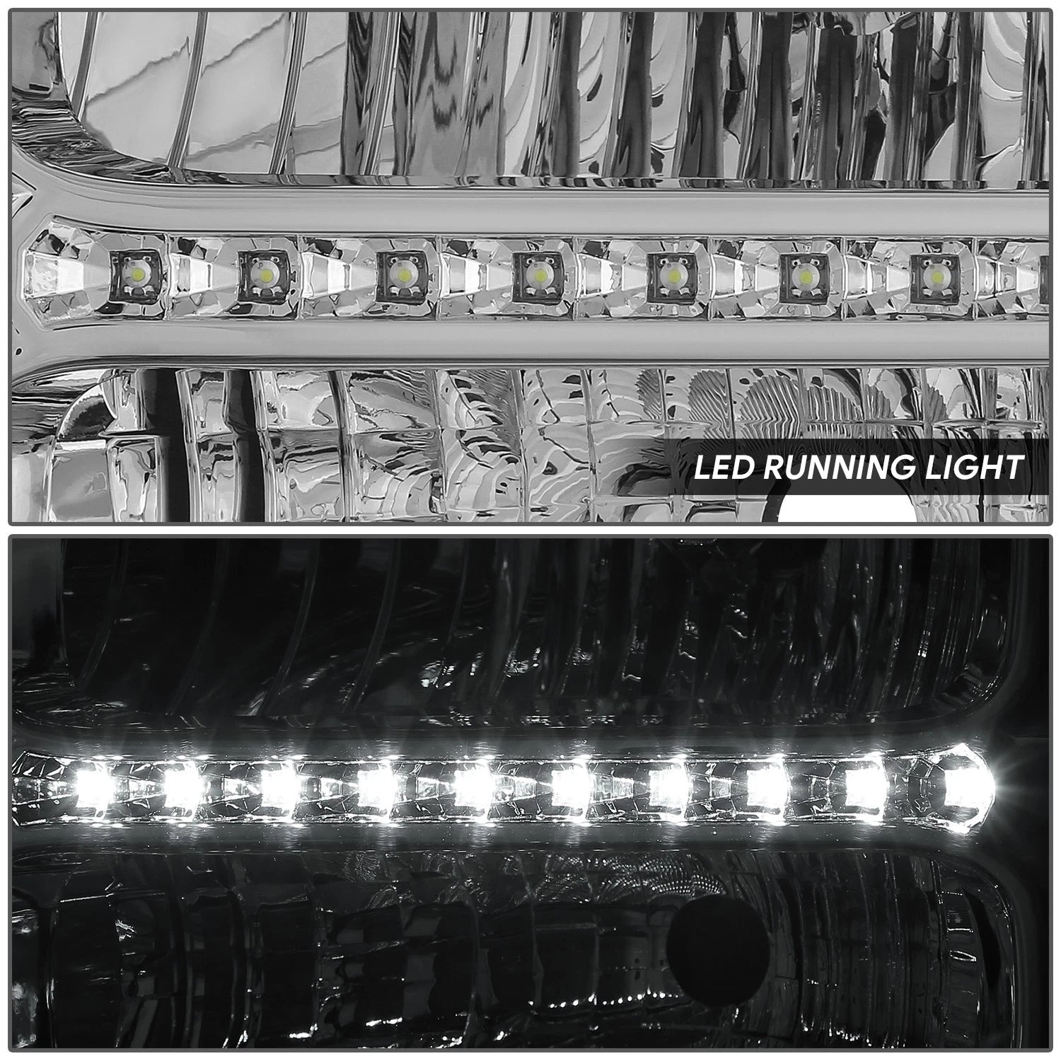 3D LED Running Strip Headlight for Ford F250-550 SD Excursion (2005–2007)