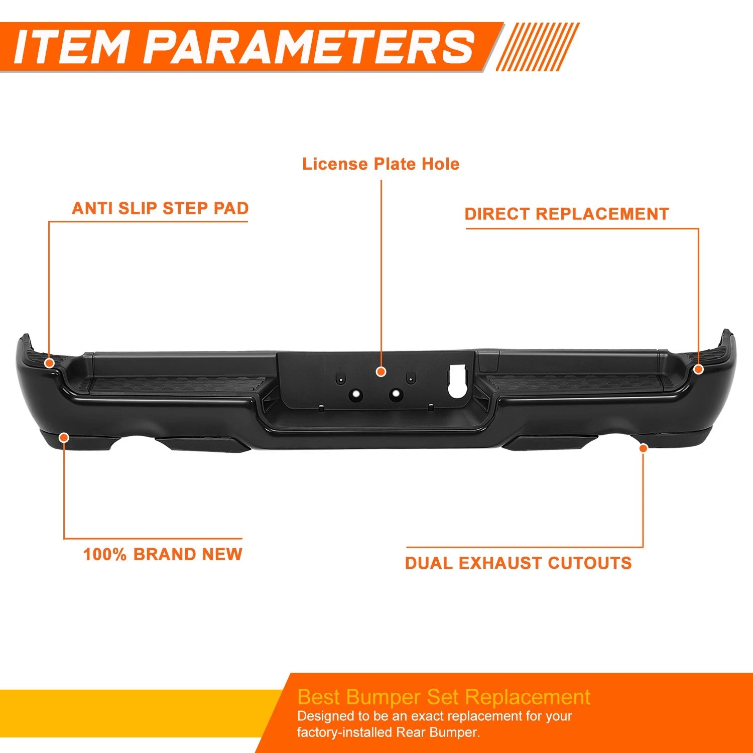 Chrome Housing Amber Corner Headlights for Ford Transit 150 250 350 (2015–2023)