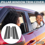 6 Pcs Door Pillar Window Trim for Honda Accord (2008–2012) Carbon Fiber