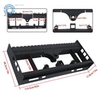 Heavy Duty Skid Steer Pallet Fork Frame with Receiver Hitch & Spear Sleeve