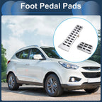 Set of 1 Automatic Footrest Pedals Cover for Hyundai Tucson (2016–2023) Silver Tone