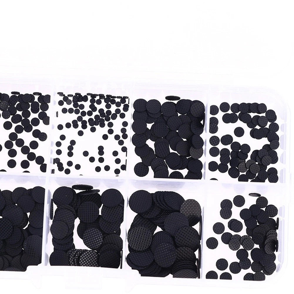 Conductive Black Silicone Keypad Pad Dots Set of 5 (0.15cm - 0.5cm)