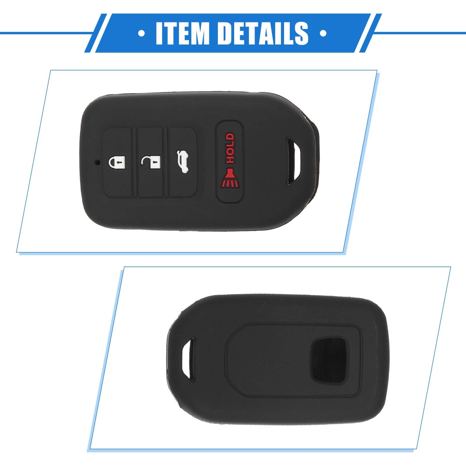 2X Smart Remote Key Shell for Honda Accord (2019–2021) - 4 Button Black