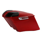 Saddlebags Speaker Lids for Harley CVO Street Glide (2014–2024) Wicked Red Denim