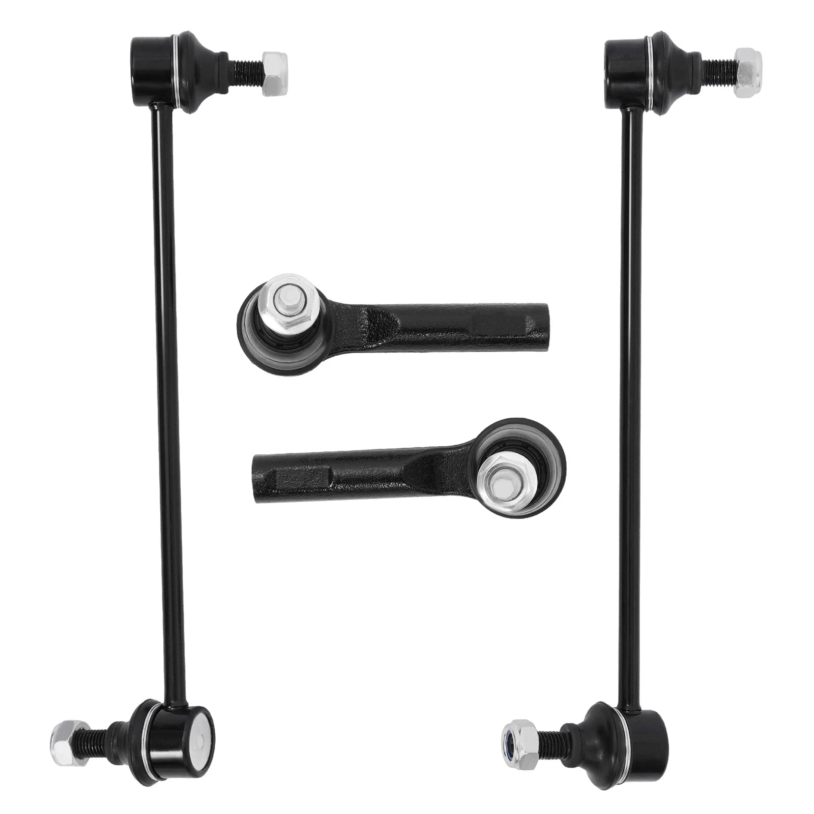 4X Front Stabilizer Sway Bar End Links & Outer Tie Rod Kit for Equinox (2010–2017)