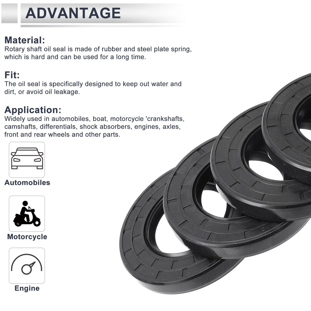 Set of 5 Oil Seal Rotary Shaft Seal 50x90x12mm Nitrile Rubber