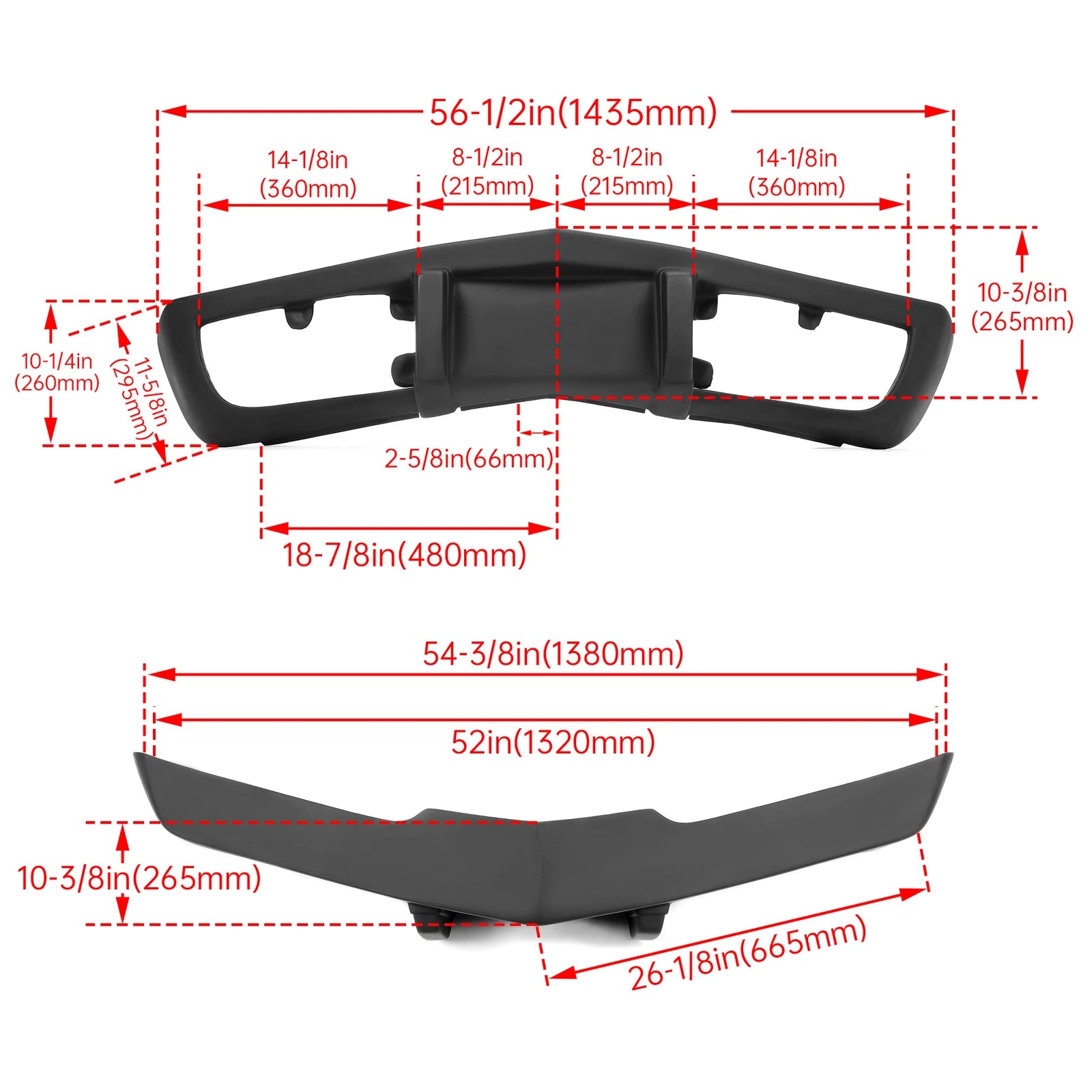 Front Bumper for Chevy Corvette (1975–1979) - Primer Black Fiberglass