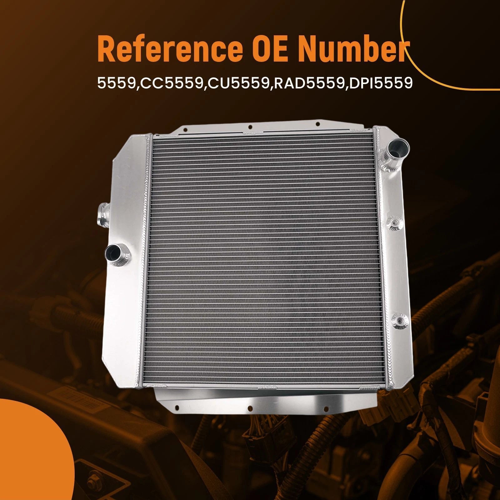 Aluminum Radiator for Chevrolet 3B 1959 (CC5559, 3 Row, AT)