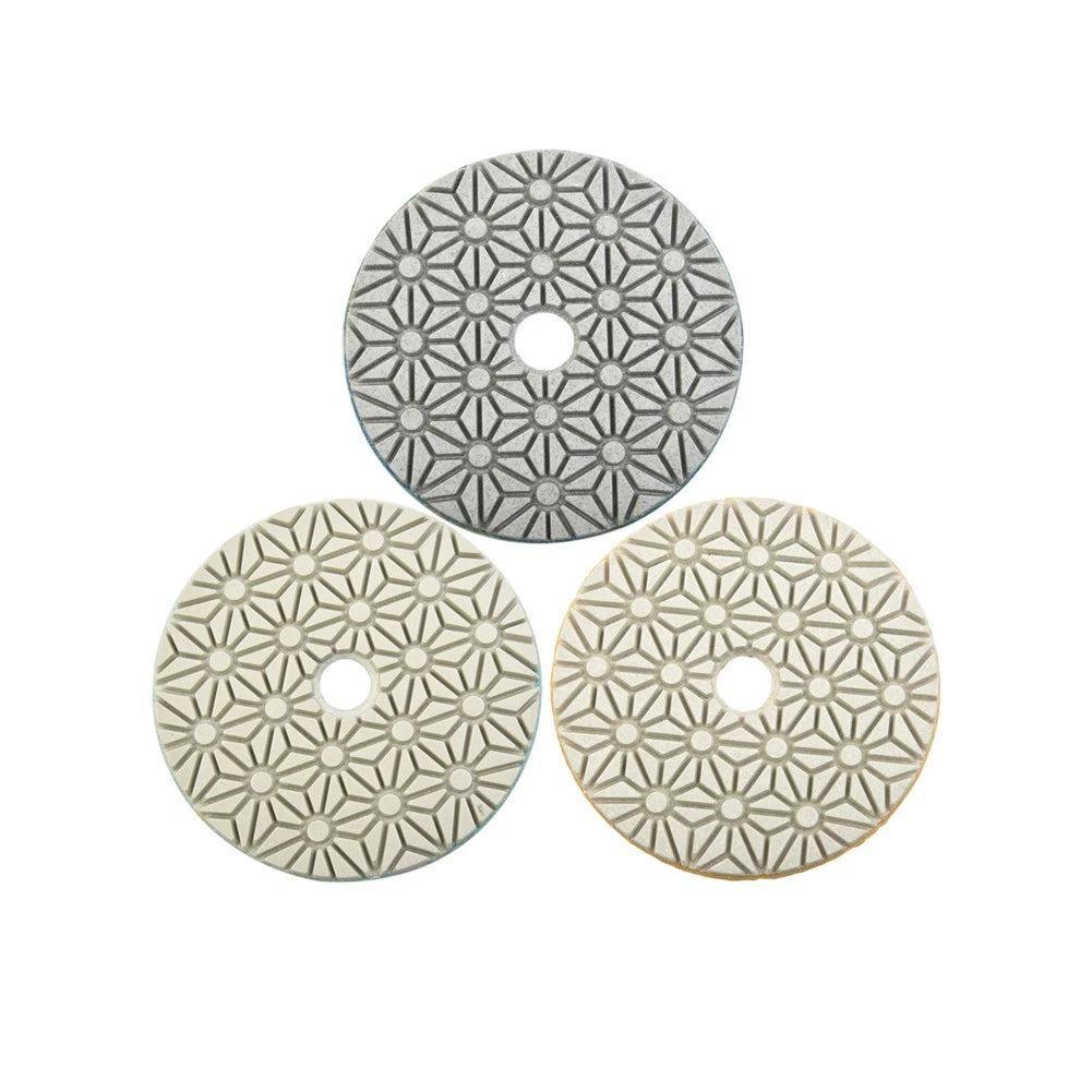 4 Inch Polishing Pads for Concrete Granite Marble Stone (Wet/Dry)
