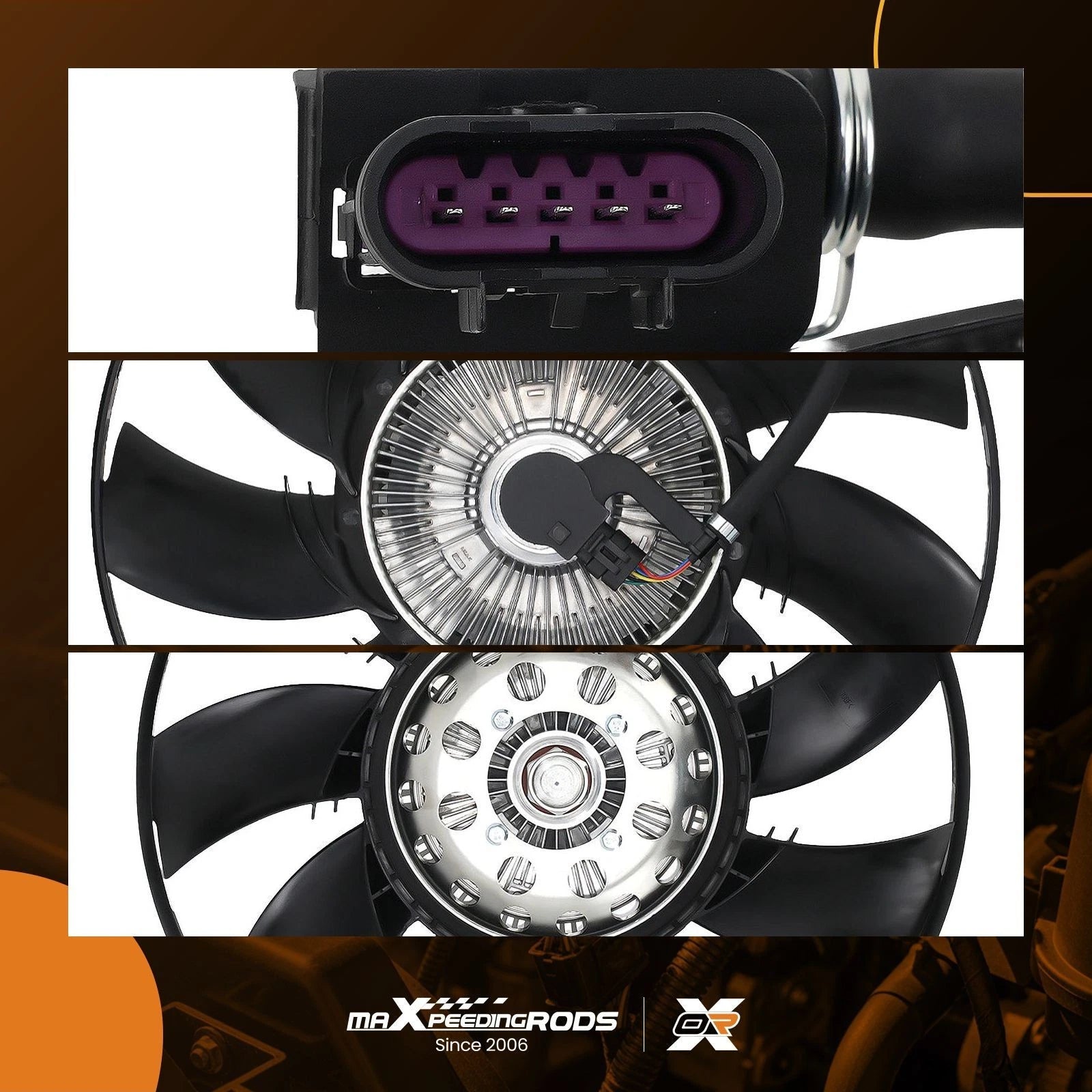 Radiator Cooling Fan Assembly for Range Rover Sport Supercharged (2006–2009)