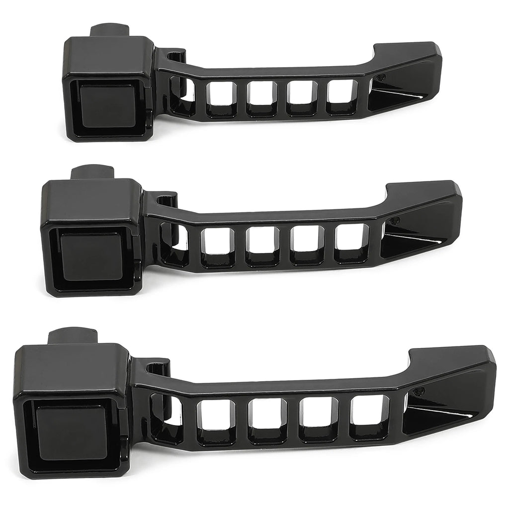 Set of 3 Black Aluminum Exterior Door Handles for Jeep Wrangler JK/JKU (2007–2018)