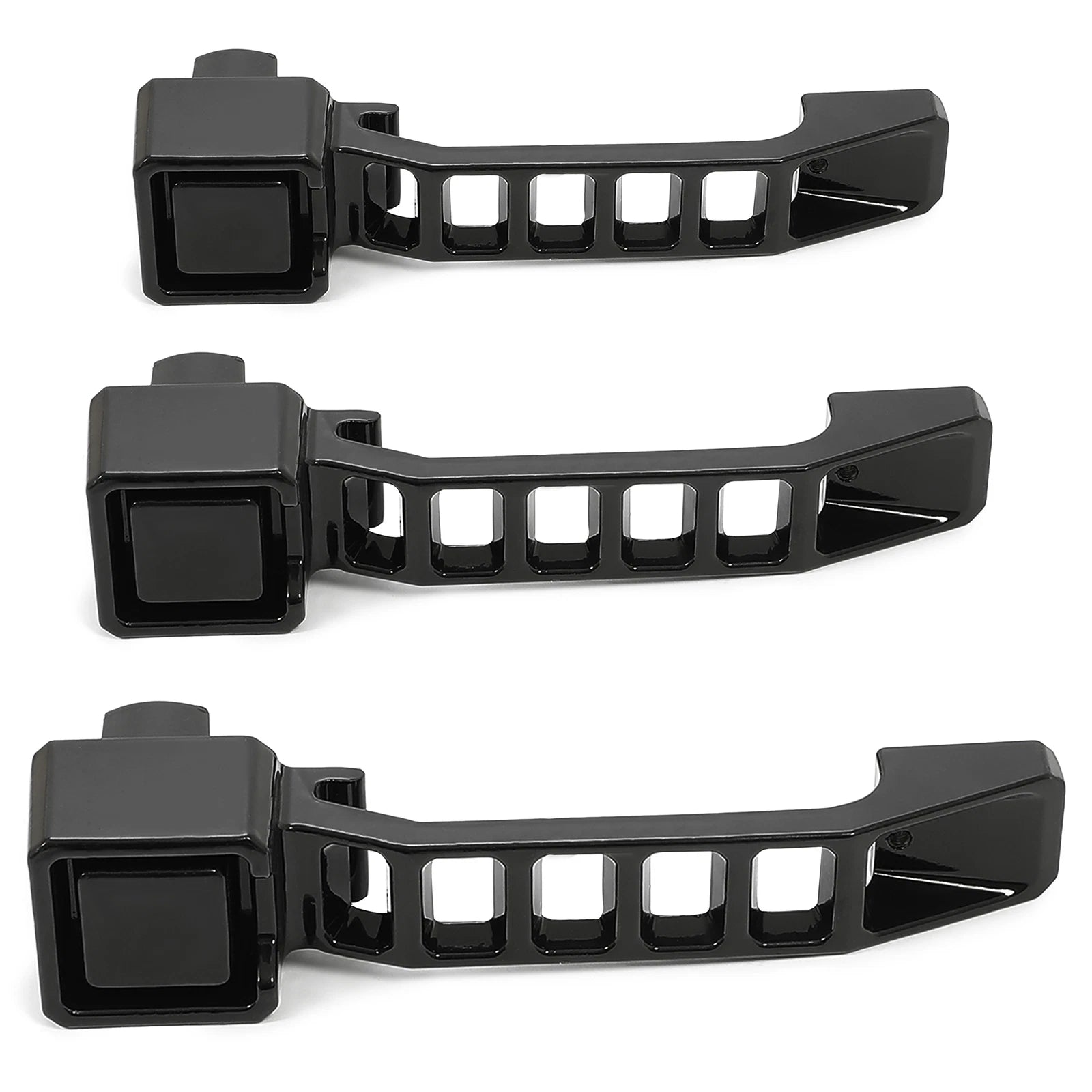 Set of 3 Black Aluminum Exterior Door Handles for Jeep Wrangler JK/JKU (2007–2018)