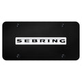 Chrome Name on Black License Plate - Officially Licensed for Chrysler Sebring