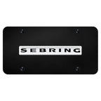Chrome Name on Black License Plate - Officially Licensed for Chrysler Sebring