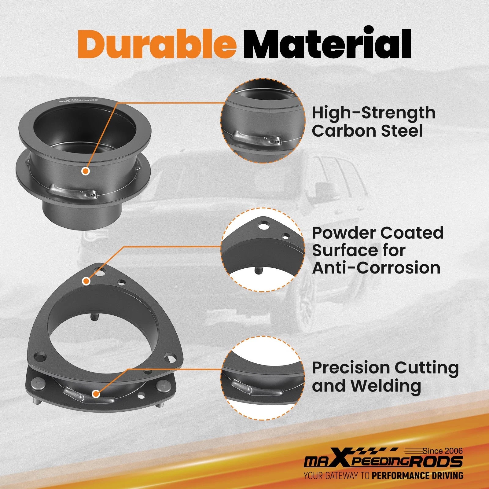 2" Rear Lift Kit for Honda Pilot (2009–2015) Steel Spacers