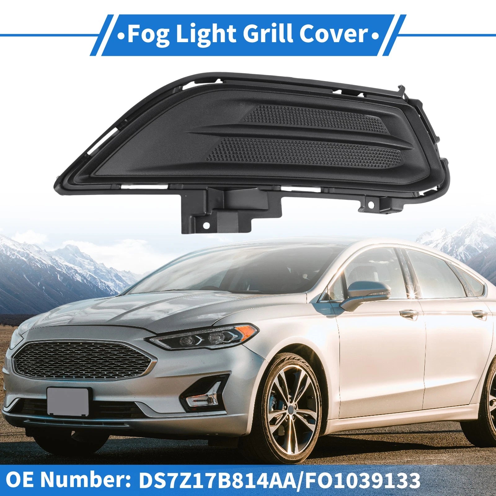 1 Pc Fog Light Grill for Ford Fusion (2013–2016) No.DS7Z17B814AA ABS