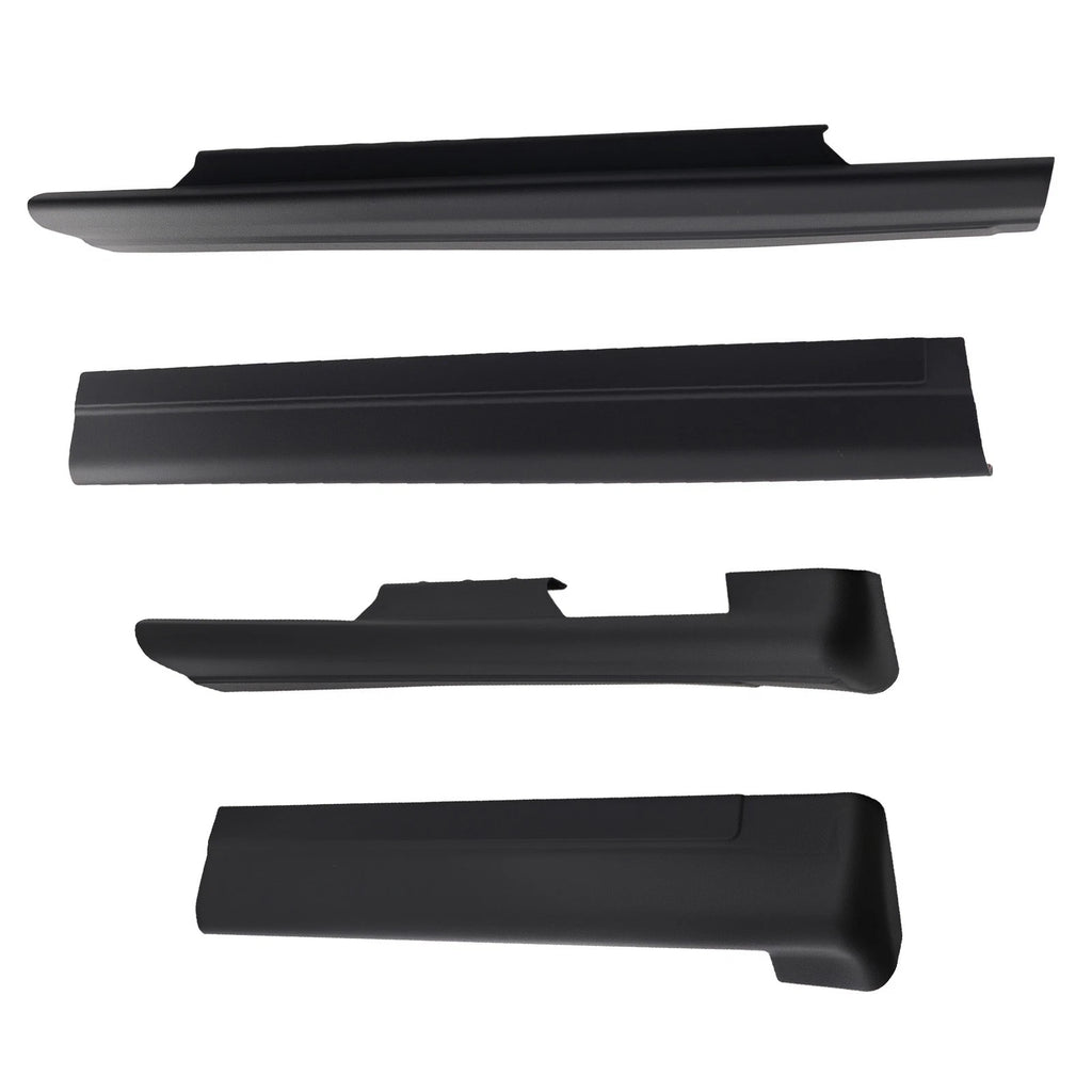 Set of 2 Rocker Panel Covers for Chevrolet Silverado Extended (1999-2006) Black