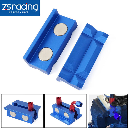 1 Pair Aluminum Vise Jaws for AN Fitting Adapter (101mm)
