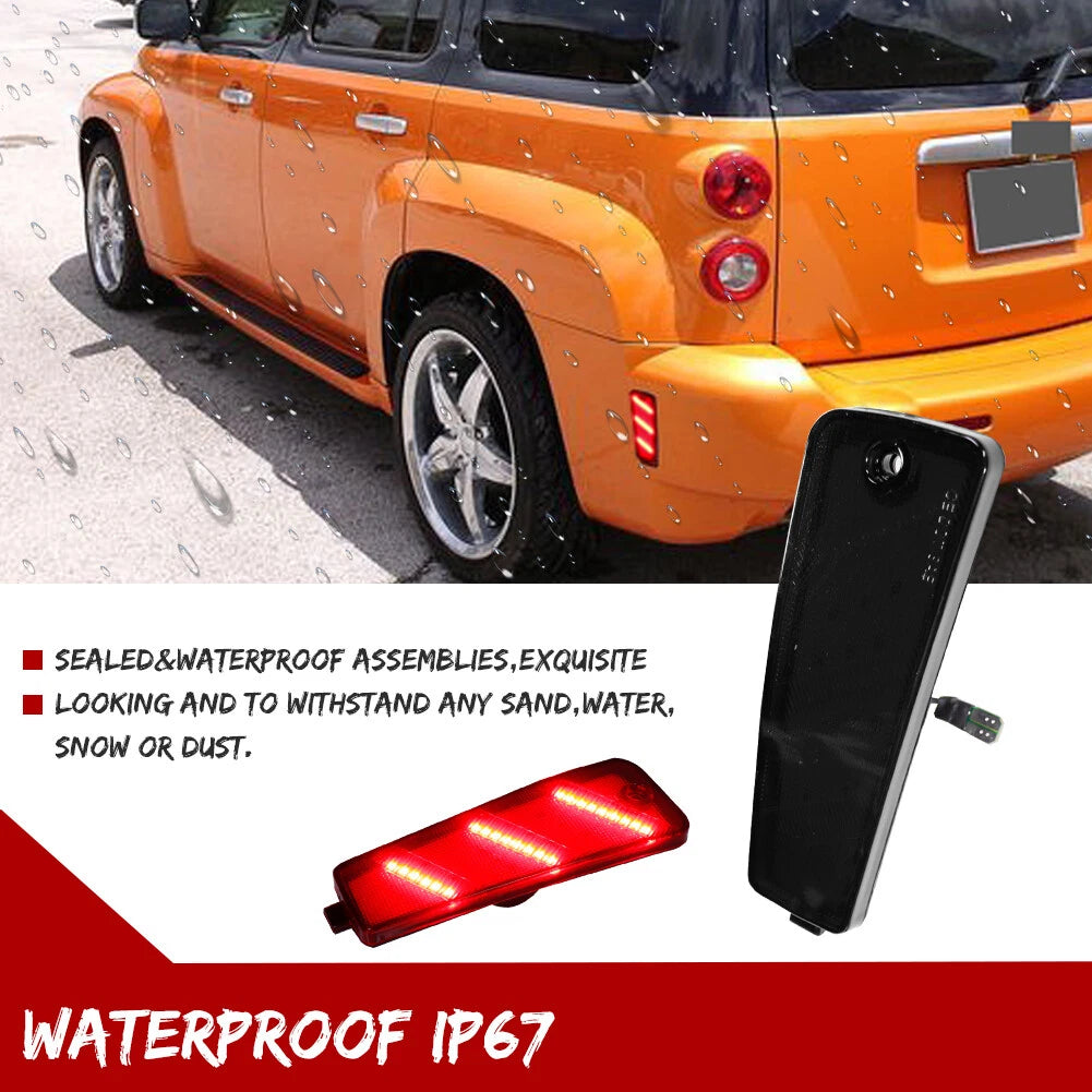 2X Smoked Lens Rear Bumper Side Marker Reflectors for Chevy HHR