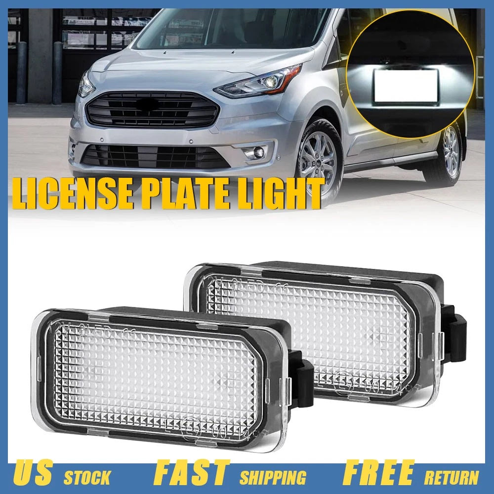 Full LED License Plate Light for Ford Ranger C-Max Edge EcoSport Transit (2015–2023)
