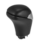Automatic Gear Shift Knob for Toyota Tacoma (2016–2023) - Black Faux Leather, Silver Tone