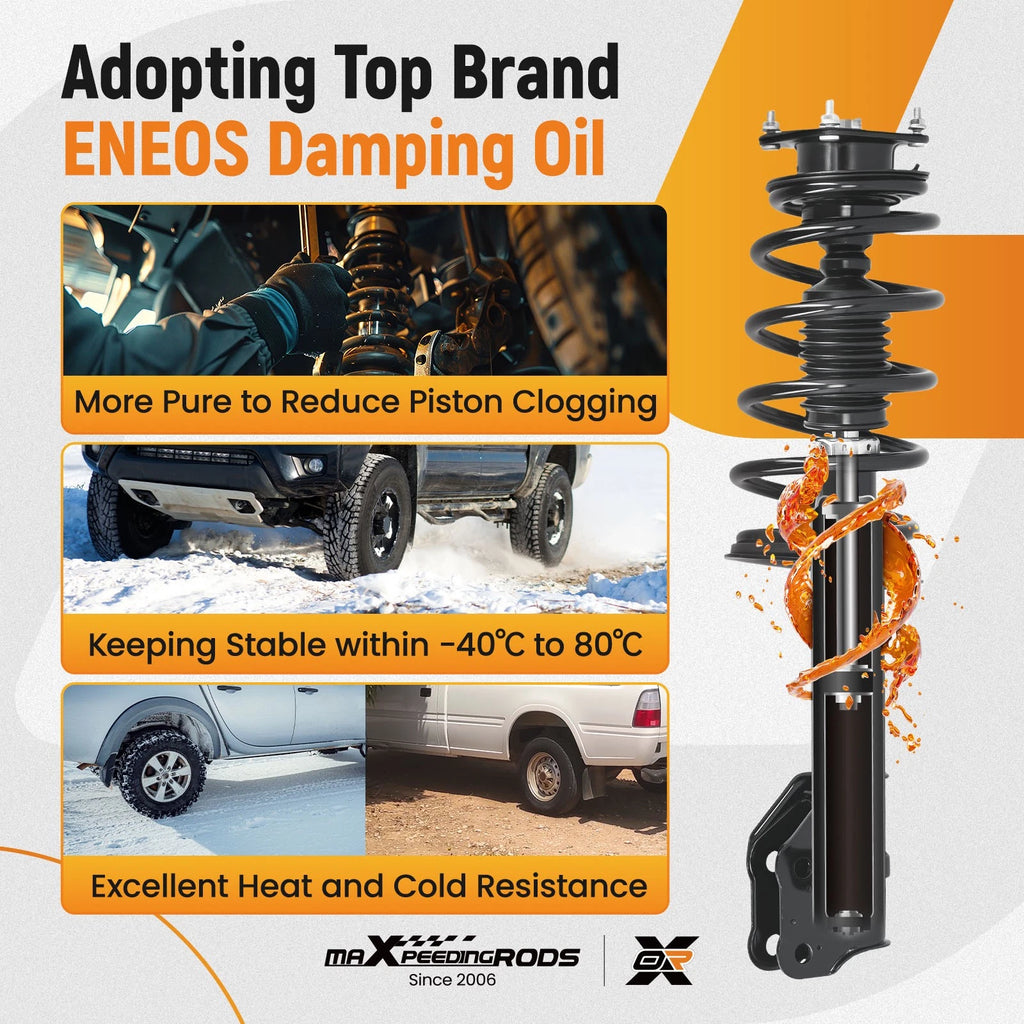 Set of 4 Shock Absorber Struts for Ford Edge Lincoln MKX (2011–2014)