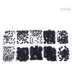 Conductive Black Silicone Keypad Pad Dots Set of 5 (0.15cm - 0.5cm)