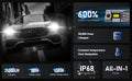 2X H7 LED Headlight Bulb for NOVSIGHT (6500K, 24000LM, 100W)