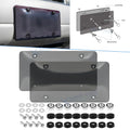 Black License Plate Cover Shield Holder for Standard US Plates (Fits)