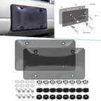 Black License Plate Cover Shield Holder for Standard US Plates (Fits)