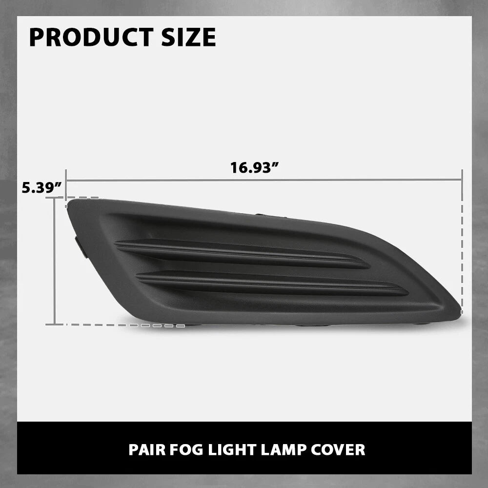 Set of 2 Front Bumper Fog Light Covers for Ford Fiesta (2014–2019)
