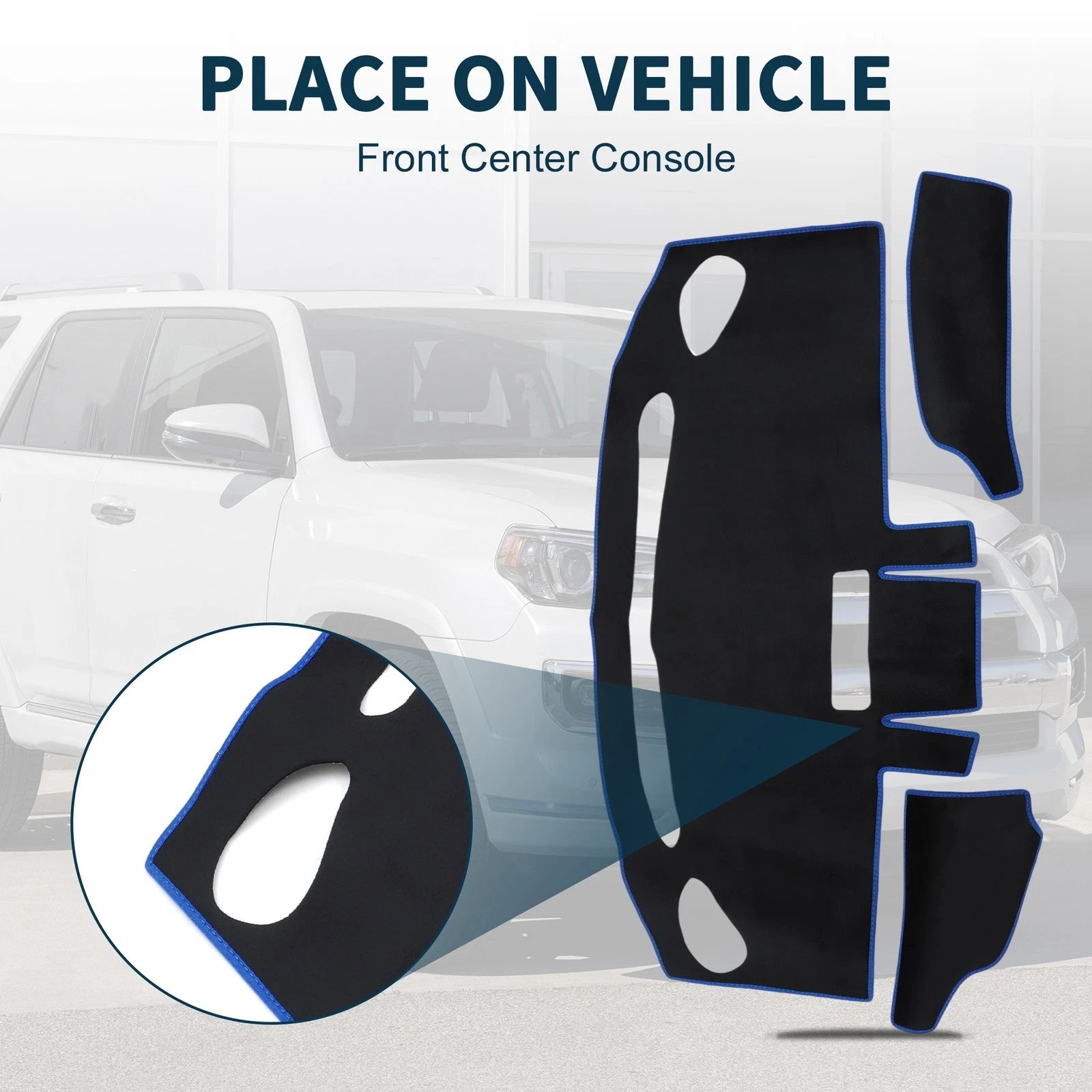 Dashboard Cover Mat for Mazda Flair Wagon MM21 (2012–2019) Black Blue Set